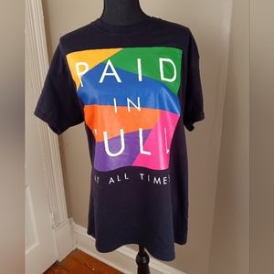 Men's 3Forty Paid in Full at All Times Color Block tshirt size Large